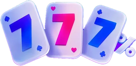 Trio de cartes à jouer frappées du chiffre 777 %, bonus d'ouverture
